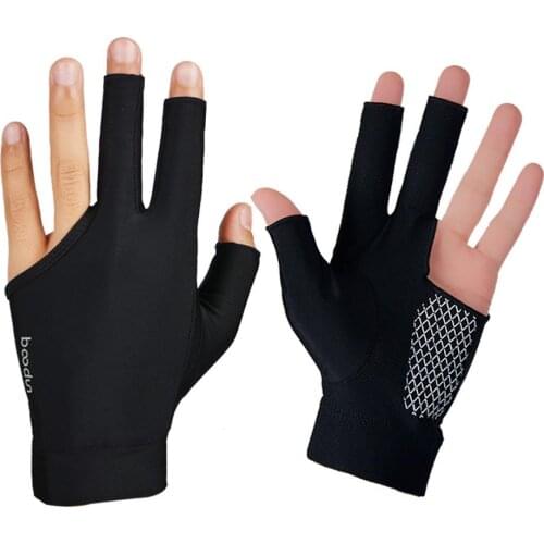 1 PCS Unisex Billiard Gloves for Left Hand Silicone Anti-skid High Elastic Lycra Table Ball Pull Snooker Gloves for Men Women