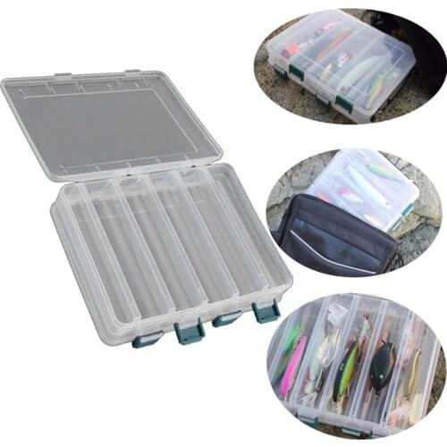 12 Compartments Transparent Double Sided Box Case Bait Lures Shrimp Storage Container Carp Fishing Fish Tackle Box Pesca Iscas 7