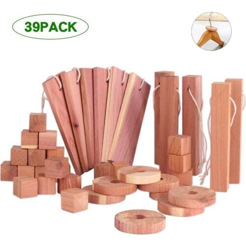 Cedar Moth Repellent, Mixed Shapes Natural Cedar Moth Insect Protection Set, Storage Accessories Closets and Drawers