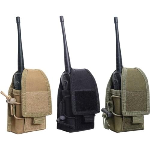 DEWO Tactical Molle Radio Pouch Walkie Talkie Wasit Bag Pack for Outdoor Military Shooting Hunting Interphone Holster Mag Pouch