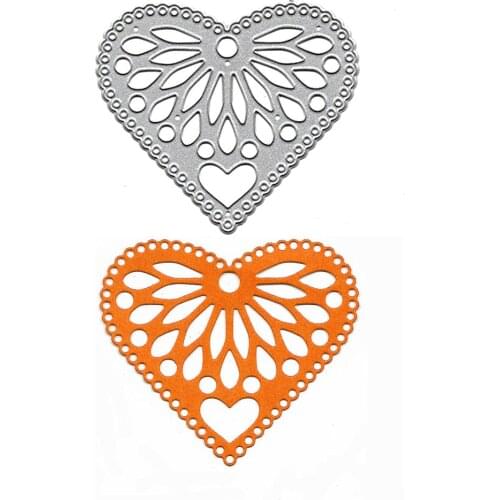 Heart Dies Embossing Stencil Hollow Metal Cutting Dies For Scrapbooking Cards Making Album Decorative DIY Template Craft Die
