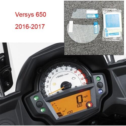 For Kawasaki Versys 650 2016-2017 Cluster Scratch Protection TPU Film Speedo Screen Protector Ultra-Clear