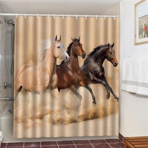 Shower Curtain Animal Bathroom Decoration Screen Polyester Fabric Waterproof Nordic Home Decoration