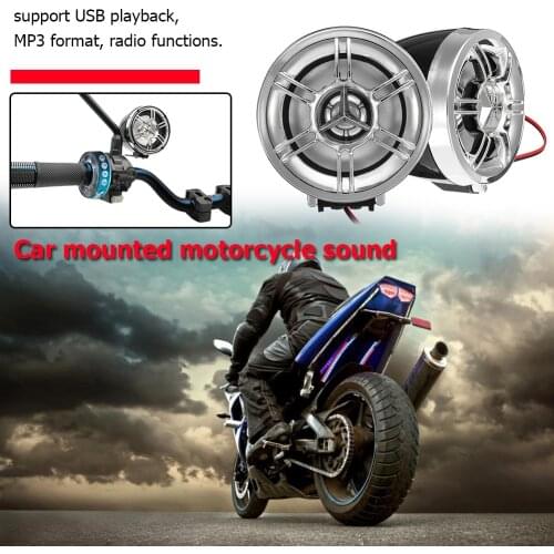 Motorcycle Audio Sound System Waterproof FM MP3 Player Stereo Studio Speakers Motorcycle Electronic Accessory