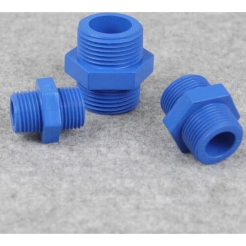 10pcs UPVC 20mm 25mm 32mm Both External Thread Connector Plastic Irrigation Water Pipe Fittings Bilateral Male Thread Joint