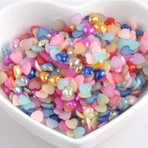 1000PCS 5mm mixed Mini Heart flatback Resin Cabochons Scrapbook Craft DIY buttons YKL0519x