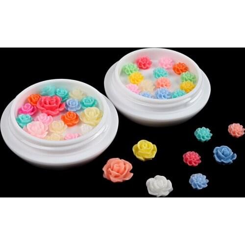 2pcs Rose Flower 3D Nail Art Accessories Valentines Day Nail Rhinestone DIY Charms Manicure Decorations Tools Kawaii Designs