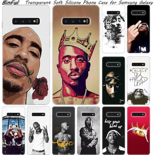 2Pac Tupac Amaru Shakur Soft Silicone Case For Samsung Galaxy S10 S9 S8 Plus S7 Edge A6 A8 Plus A7 A9 2018 A5 2017 Fashion Cover