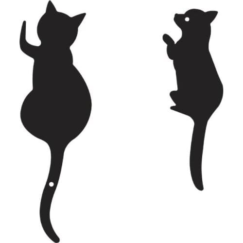 3pcs stainless steel cat and dog shape sticker hook set, home creative cartoon cute, punch-free, nail-free seamless hook