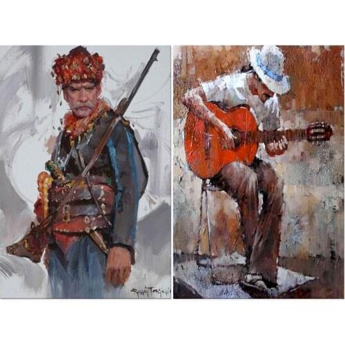 60x75cm DIY Oil Painting By Numbers Kits Figure Paint By Numbers On Canvas Frameless Digital Hand Painting Home Decor