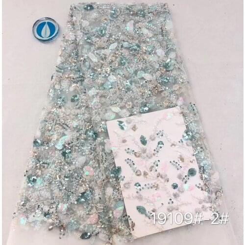 African sequin lace fabric 2021 high-quality lace tulle Nigerian French lace fabric wedding dress D3759