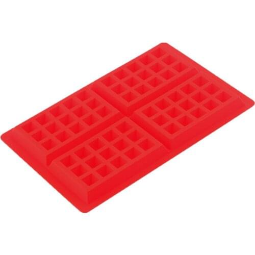 ANGRLY 1 X Safety 4-Cavity Waffles Cake Chocolate Pan Silicone Mold Baking Mould Cooking Tools Kitchen Accessories Supplies