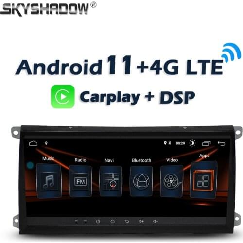 6GB + 128G Carplay 8.8" IPS Android 10.0 LTE Car DVD Player GPS Map WIFI Bluetooth RDS Radio For Porsche Cayenne 2003- 2009 2010