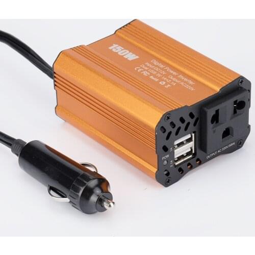 Car DC 12 V Converter to 220 V 150W Power Inverter 2 USB Charger EU US JP Socket 12 V 110 V auto inversor