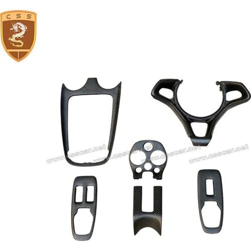 Carbon Fiber Car Steering Wheel Center Control Panel Trim Cover Interior Trim For Mclaren 540C-570S Car Auto Accessories