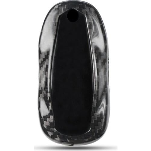 Genuine Carbon Fiber Car Auto Key Case key cover Shell For Tesla Model S 2012-2020 Model 3