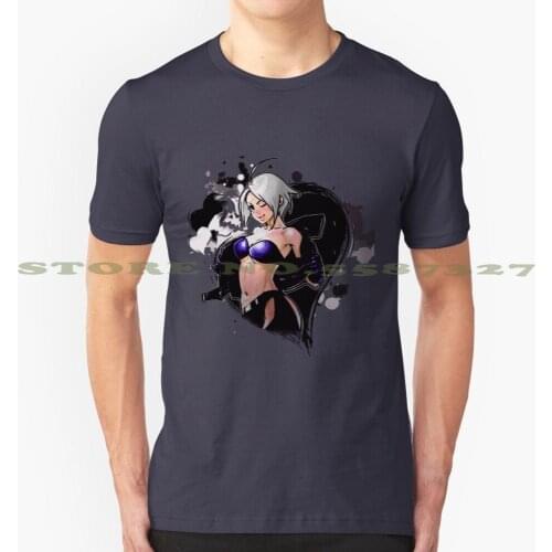 Kiss The Devil Black White Tshirt For Men Women Angel Angel Kof King Of Fighters Snk Kof 2002 Um Ulimited Match Lil Devil