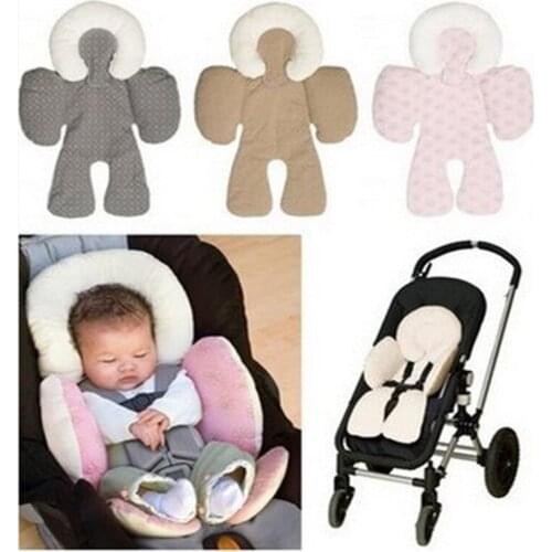 Hot Newborn Baby Reversible Stroller Body Support Cushion Soft Sleeping Pillow Safe Car Pillow Qualified Baby Neck Protection