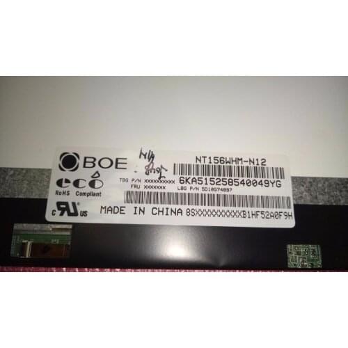 NT156WHM-N12 for Lenovo G50-80 Screen Matrix for Lapotp LCD Screen LED Display 1366x768 HD Glare 30Pin 5D10G74897 Replacement