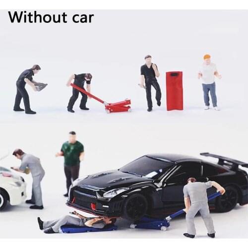 1 Set Repair Worker Doll Action Figures Sand Tabl Scene Miniatures Table Sand Worker 1:64 Accessories Character Model Toy R A4Y6