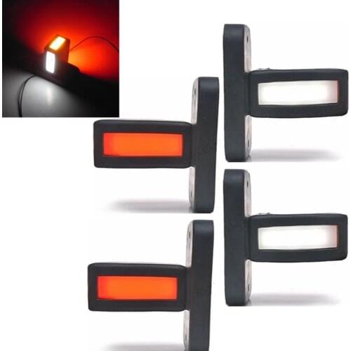 4PCS Truck Trailer Position Marker Signal Lamps Three face Red White Amber 12V 24V Parking Lights Rear Side Signaling Lamp