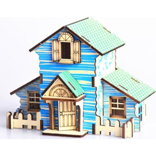 DIY Model toys 3D Wooden Puzzle-Forest hut Wooden Kits Model Educational Puzzle Game Assembling Toys Gift for Kids Adult P2