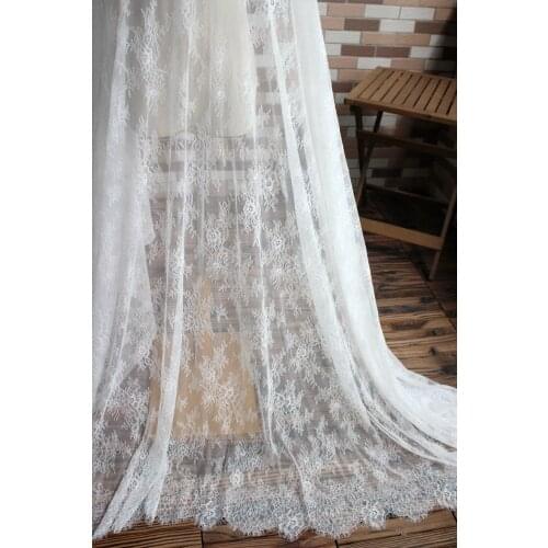 3M/ LOT 150cm hot sale solid color French Chantilly lace fabric and trim colors for choice DIY kid dress shirt skirt accessory