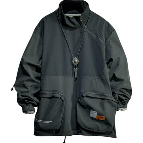 Hip Hop College Army Jackets Clothing High Quality Harajuku Splicing Pullover Streetwear Kpop Korean Style Fashions Clothes