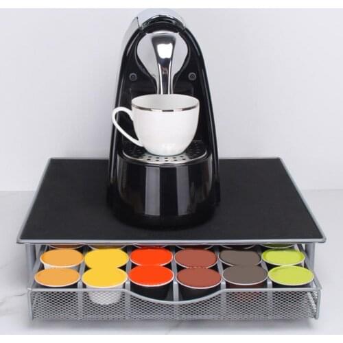 50% Hot Sales Coffee Capsule Drawer Organizer Iron Household Storage Stand Holder Shelves Rack