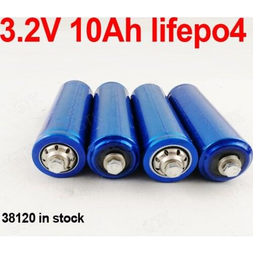 In stock 38120 Lifepo4 3.2v 10ah lithium battery deep cycle for DIY 12V 20Ah scooter vehicle Solar energy storage RV inverter