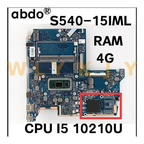 For Lenovo ideapad S540-15IML laptop motherboard with CPU I5-10210U RAM: 4g FRU: 5B20S42998 100% test ok