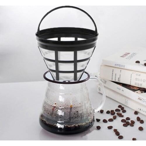 Coffee Machine Reusable Coffee Filter Replacement Coffee Filter Reusable Refillable Basket Cup Style Brewer Tool