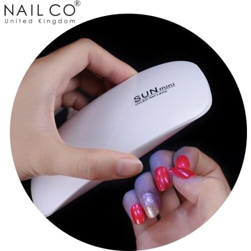NAILCO Nail Dryer 6W Mini Portable Pink White LED Nail Lamp For Gift Light USB Charge 60s UV Lamp Cure LED Nail Gel Nail Tools