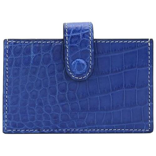 New luxury hot selling real crocodile leather accordion card holder alligaror skin card case with big capacity