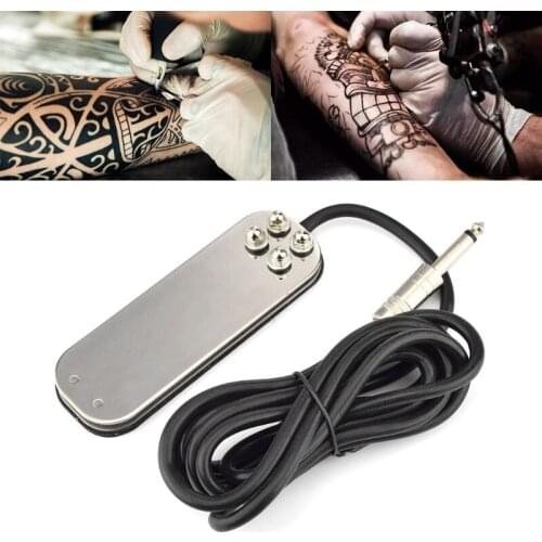 Stainless Steel Tattoo Foot Switch Pedal with 1.4m Cord Kit for Tattoo Machine Power Supply Au06 21 Dropshipping