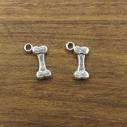 10pcs Charms dog bone 16*10mm Tibetan Silver Plated Pendants Antique Jewelry Making DIY Handmade Craft