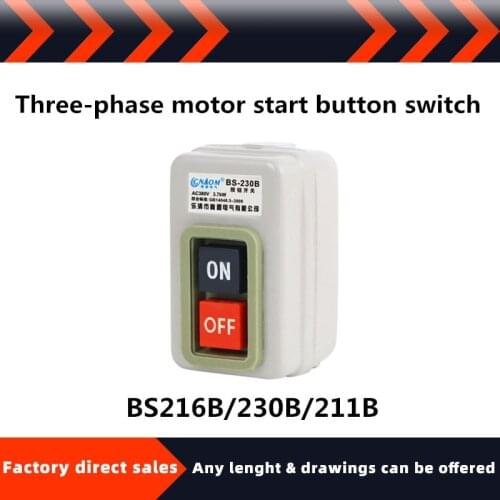 Factory direct sales control button switch BS216B 230B 211B power three-phase motor start button press button