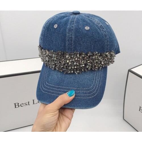 Spring summer fashion cowboy baseball cap diamond pearl leisure freeshipping
