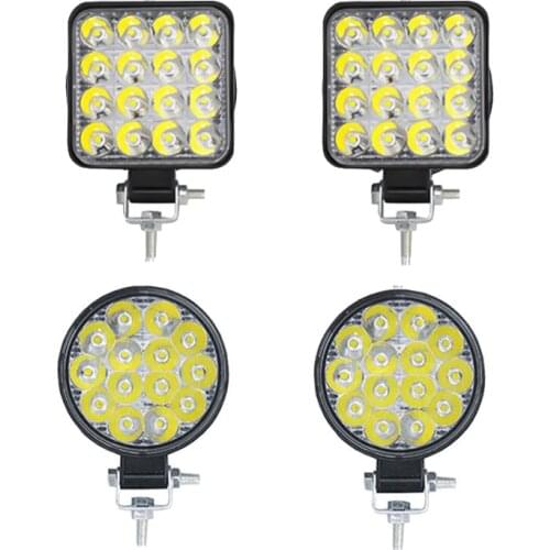 Led Car Work Lights Bar 12V 24V 48W 6500K Led Combo Spot Flood Driving Lamp Auto Work Light Bar for Trucks Tractor Off Road 4x4