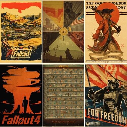 Vintage Posters Fallout the Game Anime Wall Home Decoration Retro Poster Wall Decor
