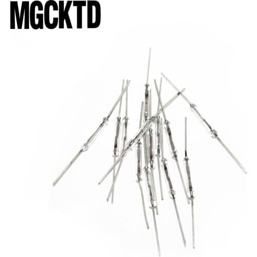 100pcs/lot reed switch 2x14mm Feet10-15 AT Glass N/O Low Voltage Current