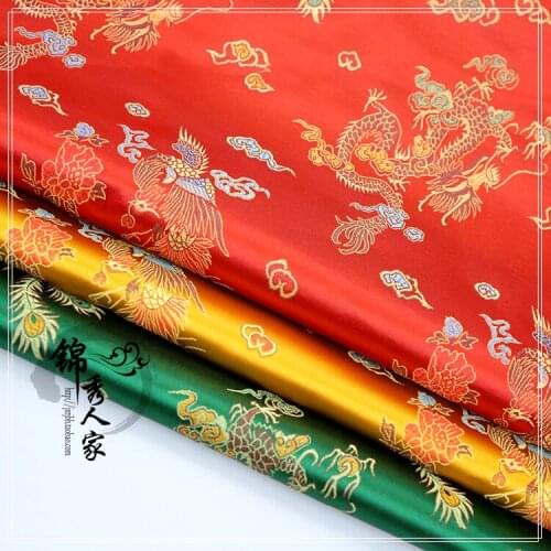 Brocade jacquard cloth Dragon Festival costume clothing packaging material brocade silk fabrics/100cm*90cm