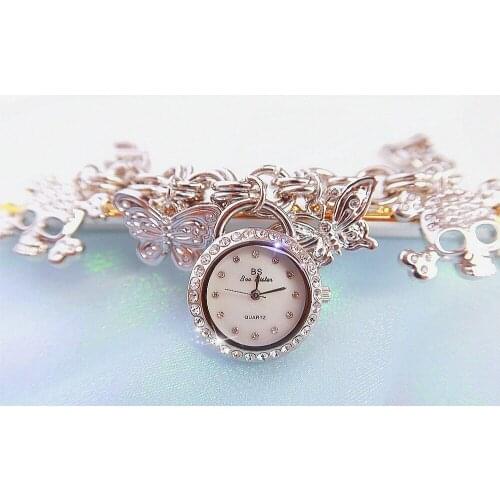 Female Watch Bling Diamand Woman Watch Bracelet Famous Luxury Brands Silver Elegant Unique Small Wrist Watch Free Shipping