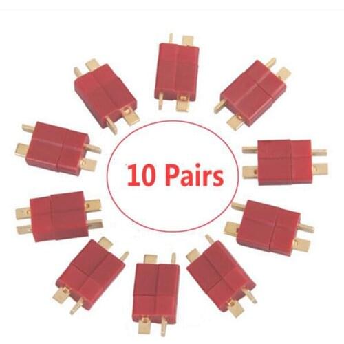 10Pairs T-Plug Male and Female Connectors for RC Model ESC battery motor