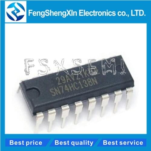 10pcs/lot New SN74HC138N 74HC138N DIP-16 3-LINE TO 8-LINE DECODERS/DEMULTIPLEXERS IC