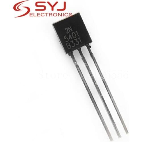 100pcs/lot 2N5401 TO-92 0.3A 150V PNP transistor In Stock