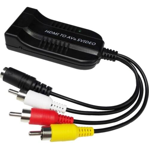 1080p HDMI To AV/S Video Adapter S-Video,hdmi2av+s CVBS Video Converter , hdmi to av&svido rca
