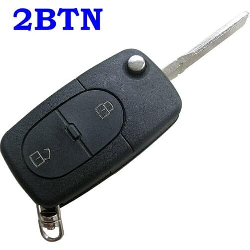 2 Button For Audi A2 A3 A4 A6 A8 TT Remote Car Key Fob Flip Folding Auto Cover Case Uncut Blade Key Shell For Audi Car