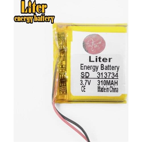 3.7V 310mAh 313734 Lithium Polymer Li-Po li ion Battery For GPS MP4 Camera Power Bank Tablet Electric Toys PAD DVD Lipo cells