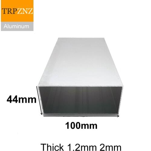 44x100mm,thick 1.2mm2mm,Rectangular aluminum tube profile,6063 Aluminum square pipe,Aluminum profile for decoration